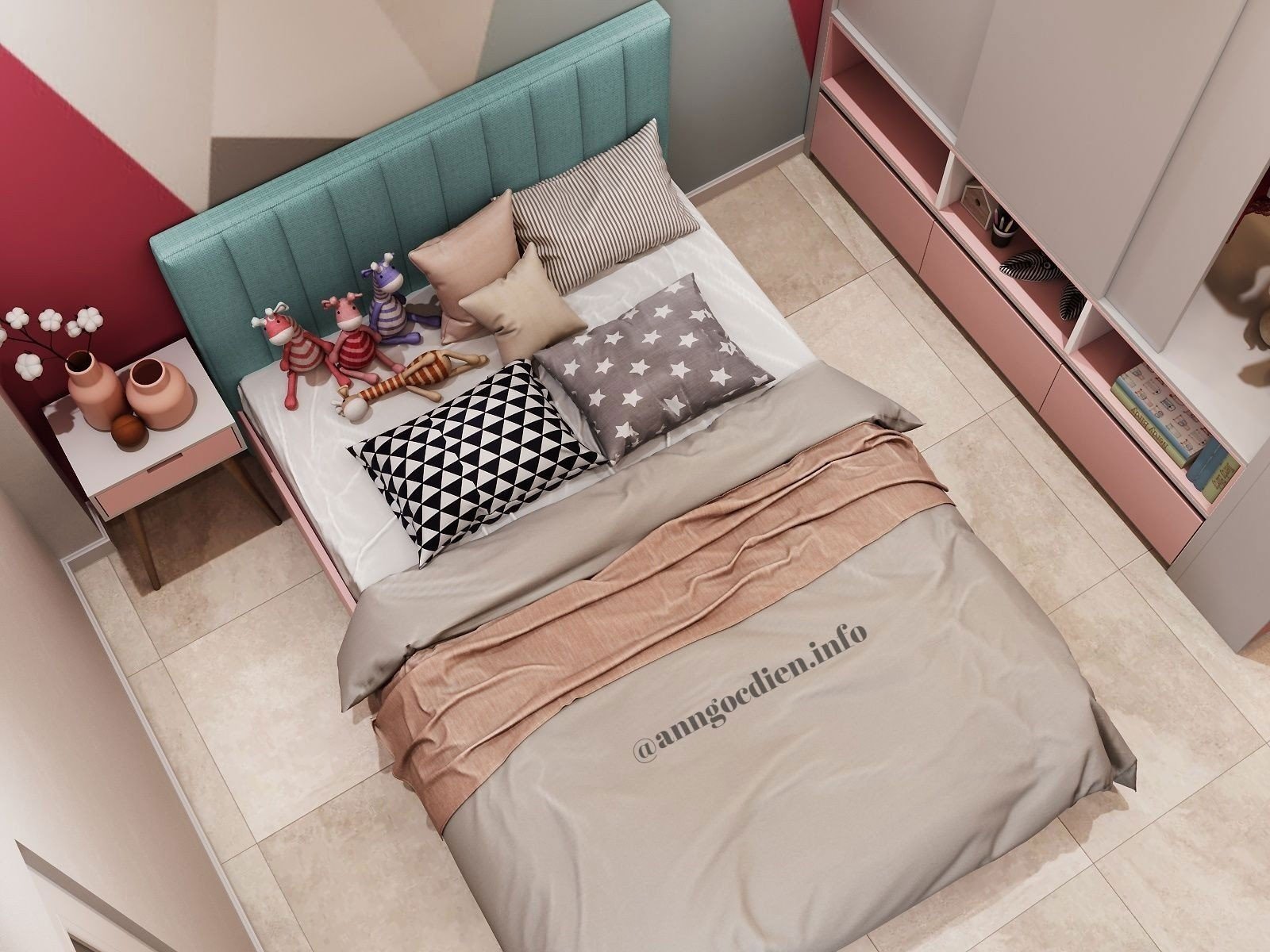 thiết kế phòng ngủ siêu đáng yêu Ninh Thuận