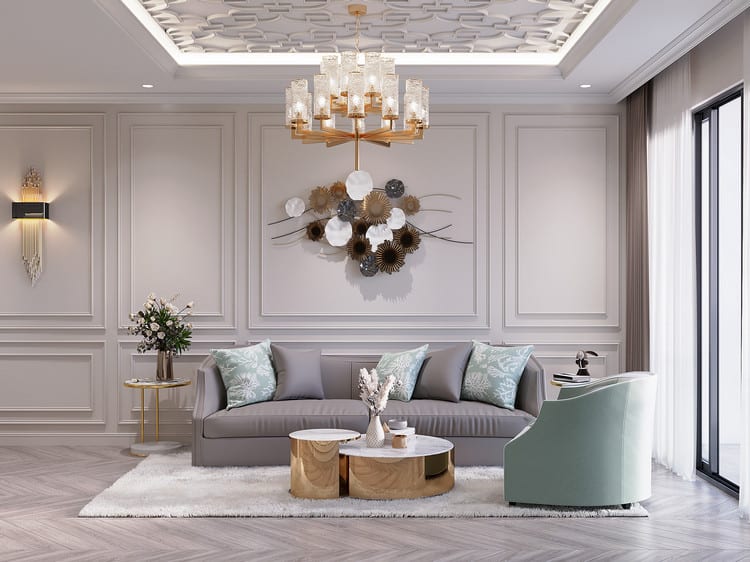 THI CÔNG NỘI THẤT TÂN CỔ ĐIỂN NHÀ PHỐ SỰ KẾT HỢP HÀI HÒA GIỮA CỔ ĐIỂN VÀ HIỆN ĐẠI