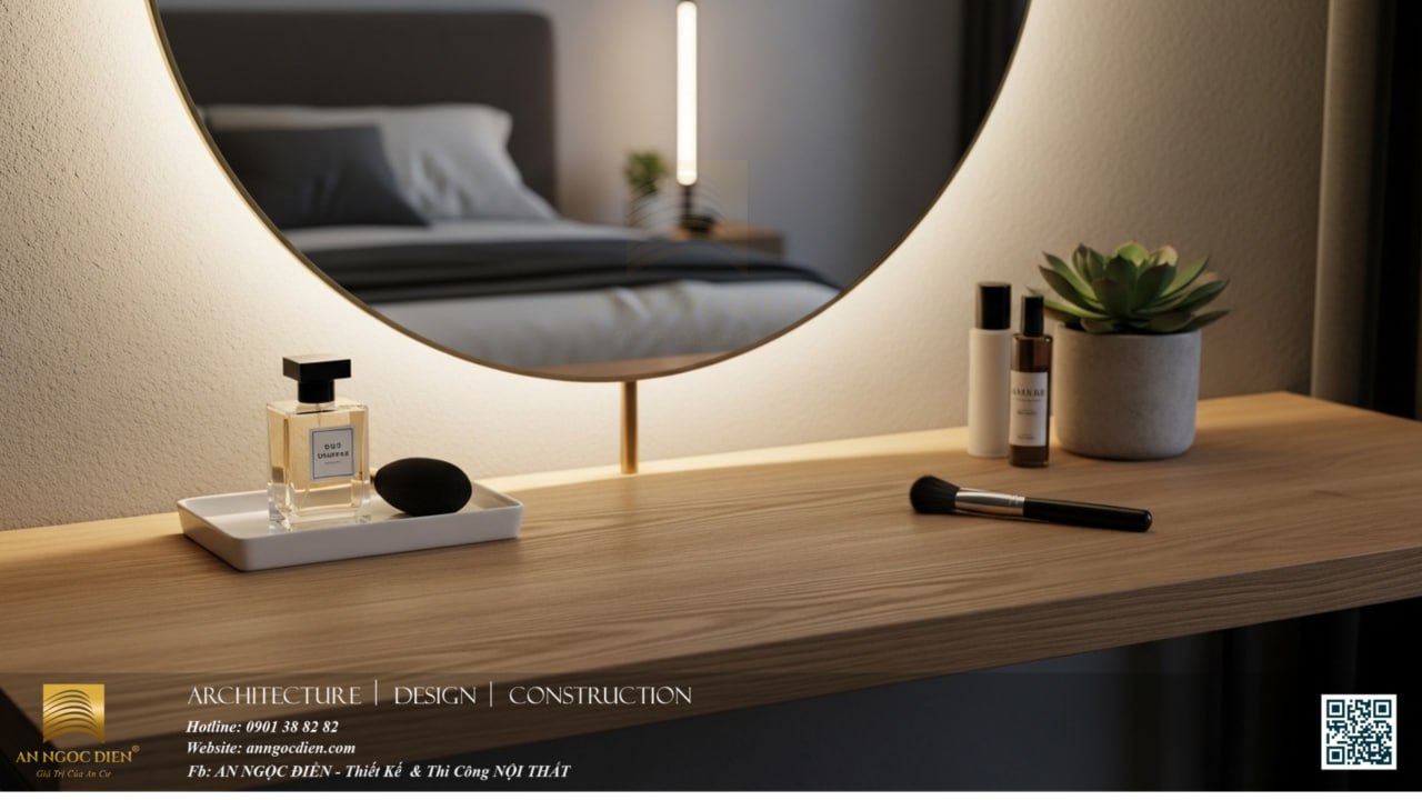 XU HƯỚNG BÀN TRANG ĐIỂM GỖ CÔNG NGHIỆP MANG PHONG CÁCH TỐI GIẢN