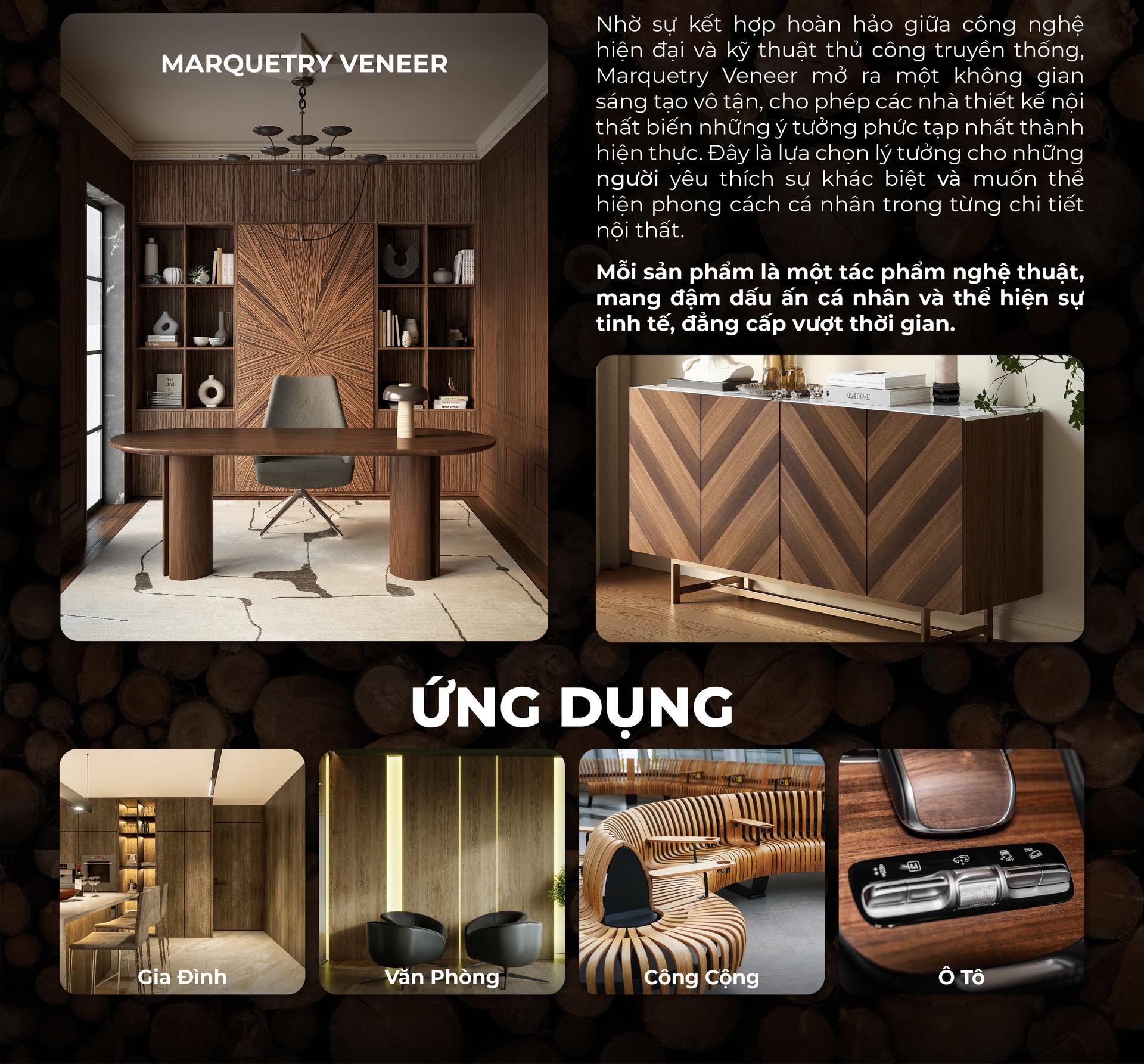 Veneer Marquetry An Cường - Dấu ấn nghệ thuật vượt thời gian trong thiết kế nội thất