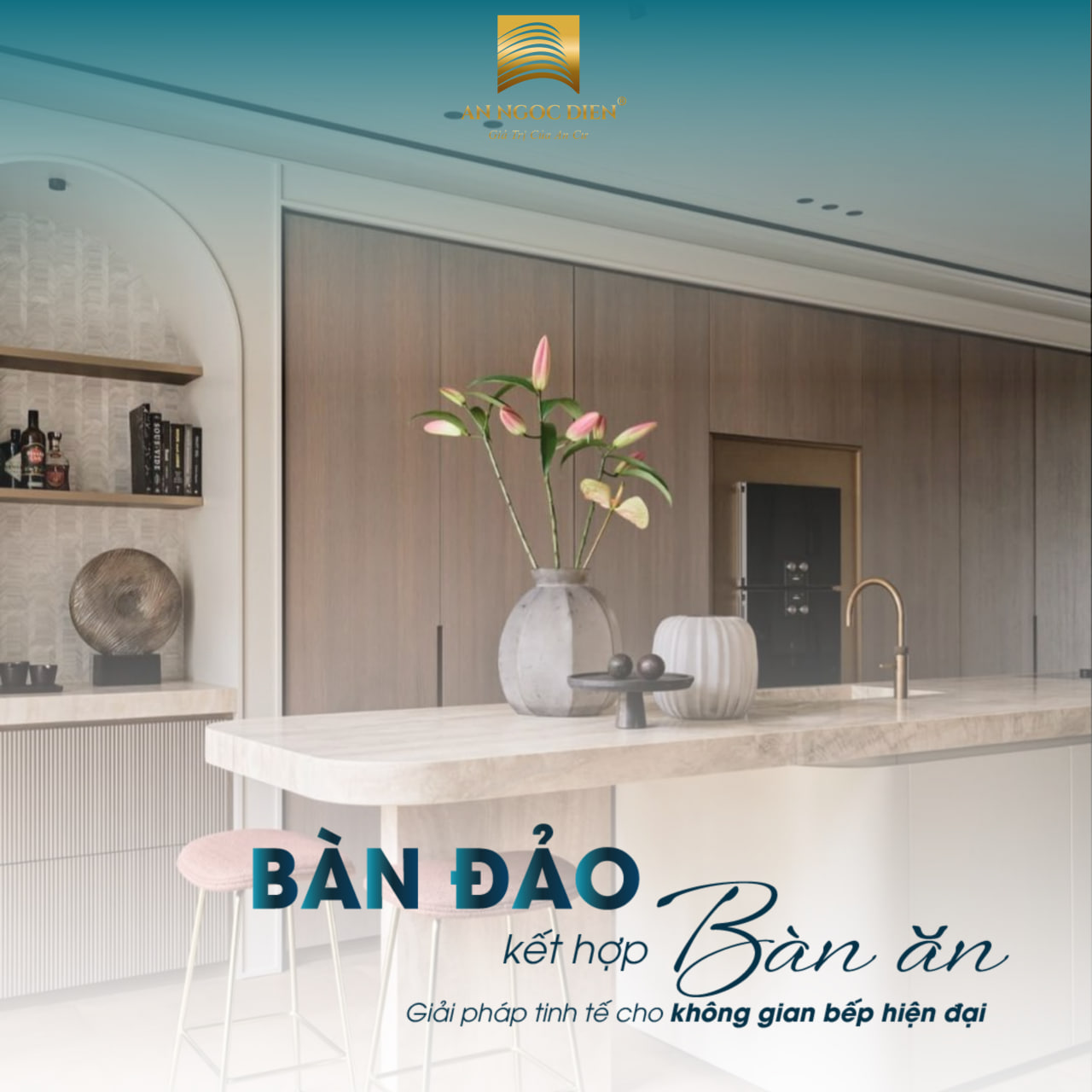 BÀN ĐẢO KẾT HỢP BÀN ĂN – GIẢI PHÁP TINH TẾ CHO KHÔNG GIAN SỐNG HIỆN ĐẠI