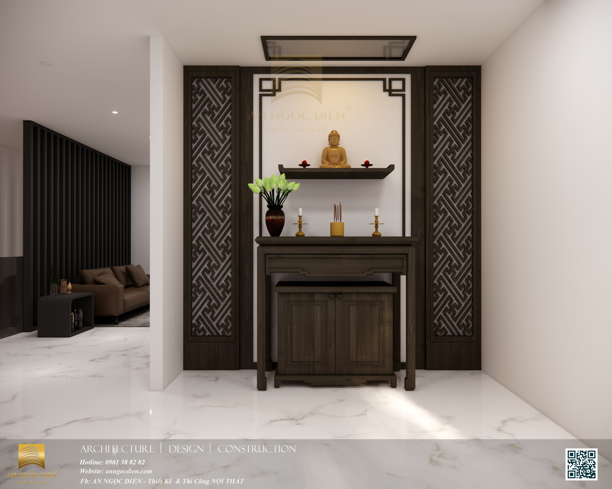 thiết kế nội thất bàn thờ