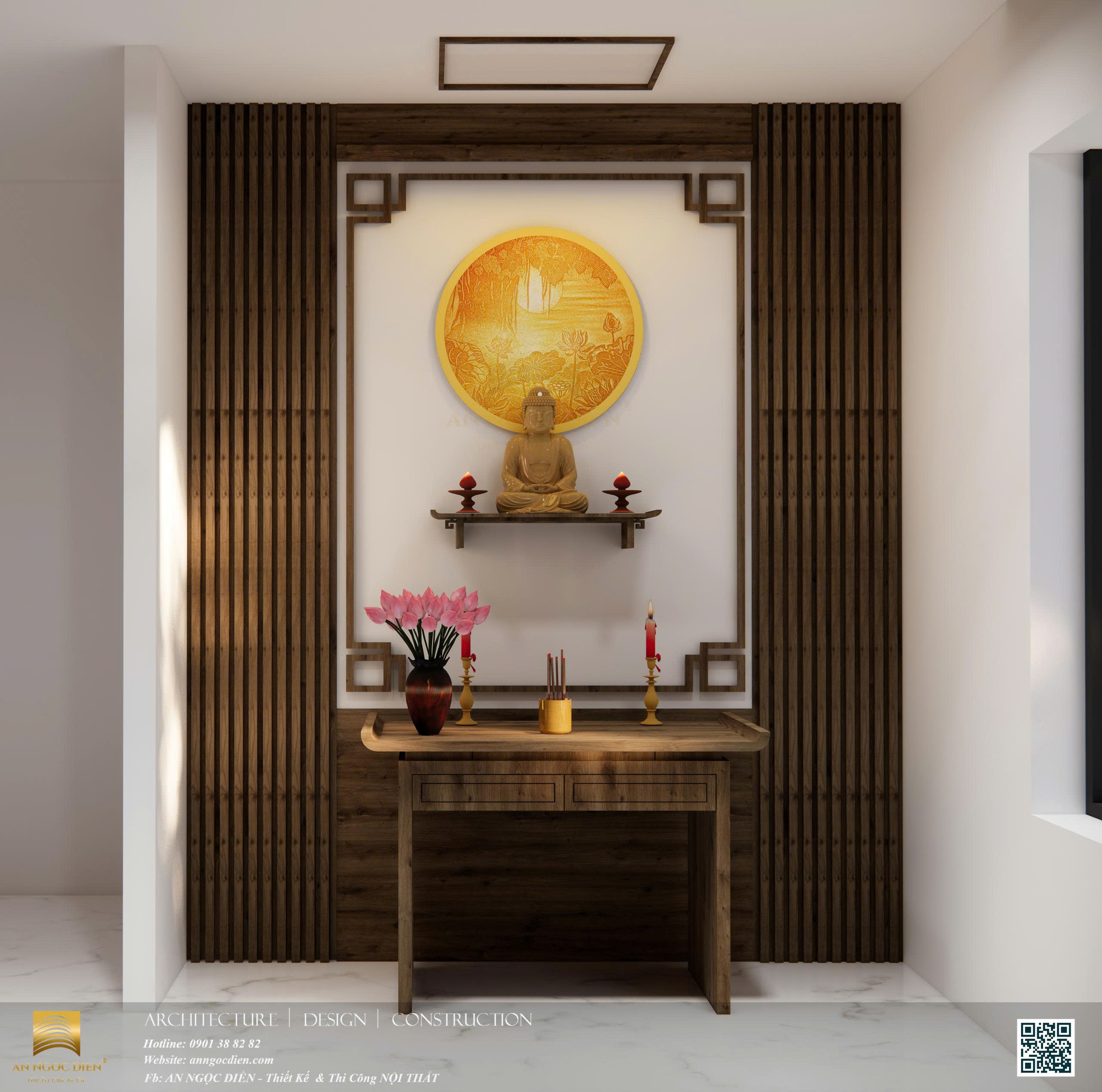 thiết kế nội thất bàn thờ