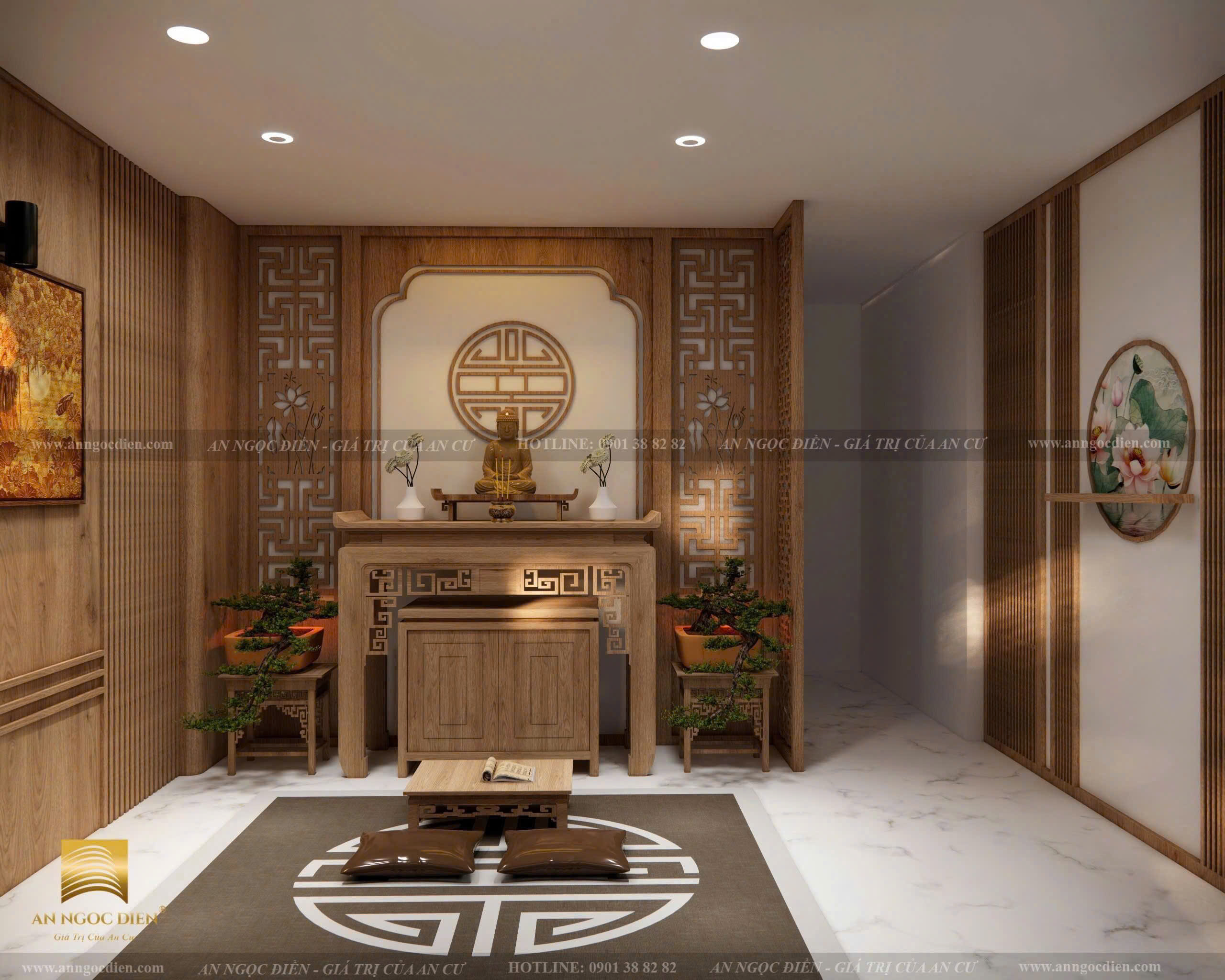 thiết kế nội thất bàn thờ