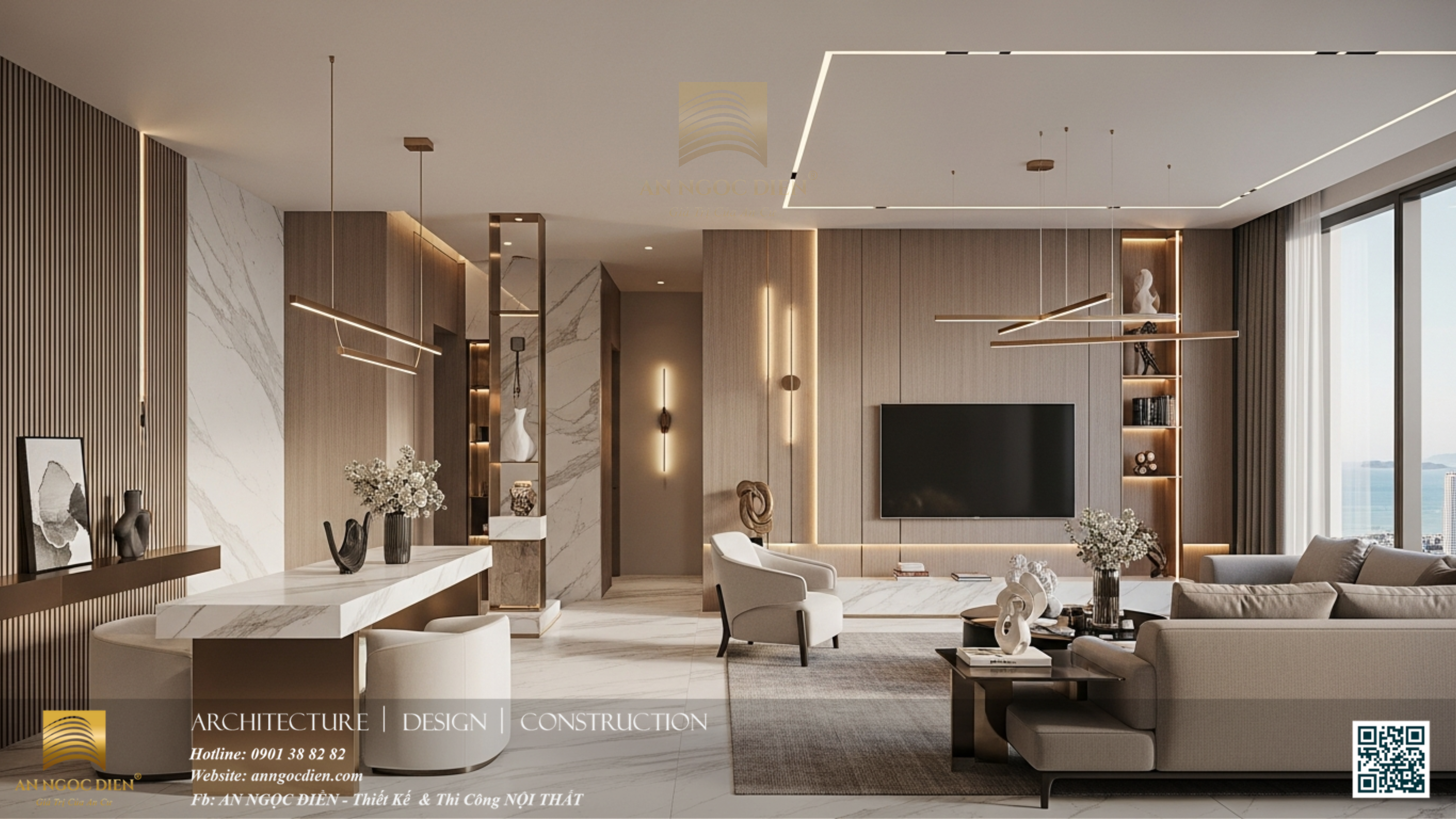 đơn vị thi thông nội thất chung cư Khánh Hòa