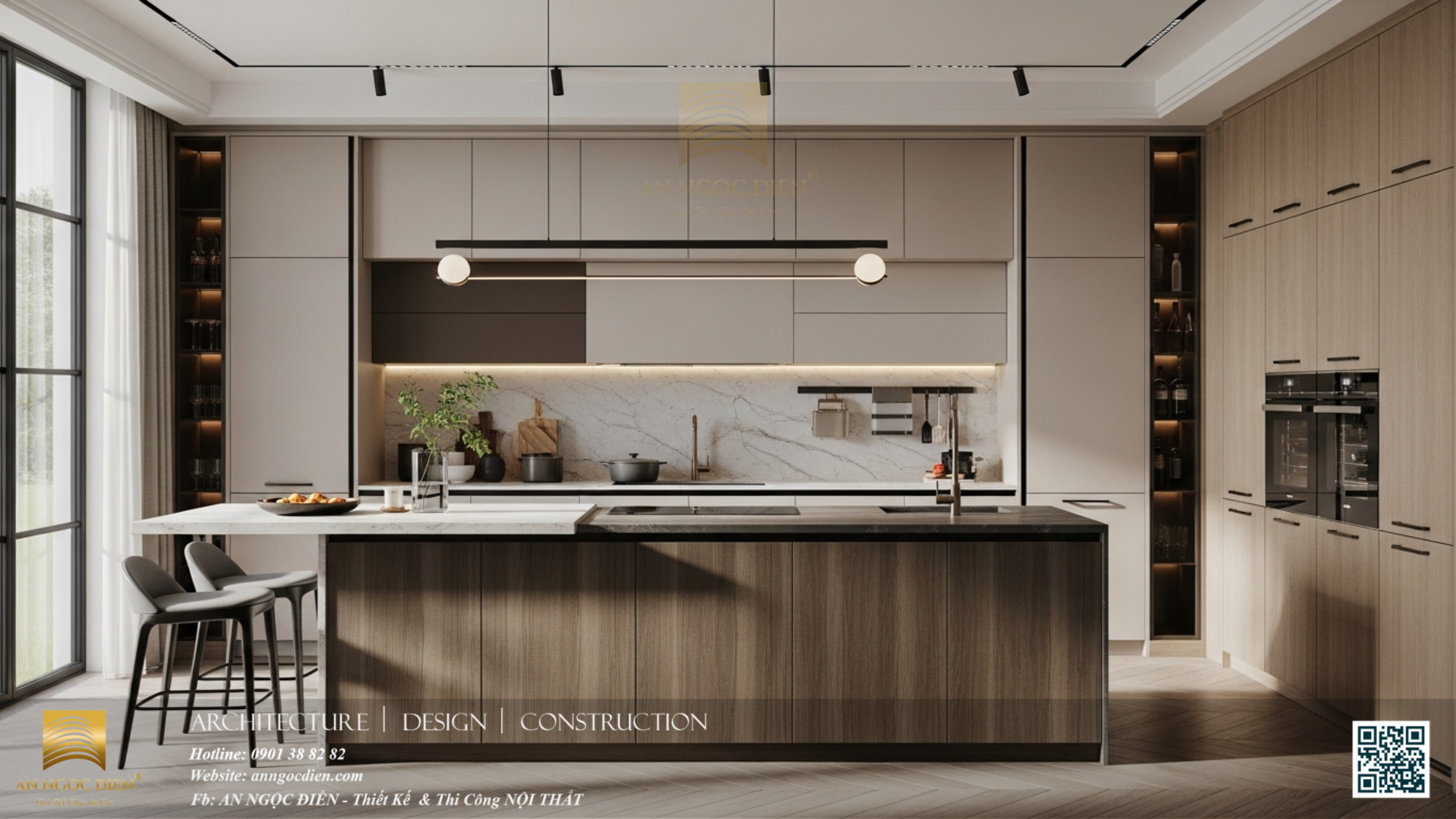 nội thất bếp sang trọng tại Phan Rang