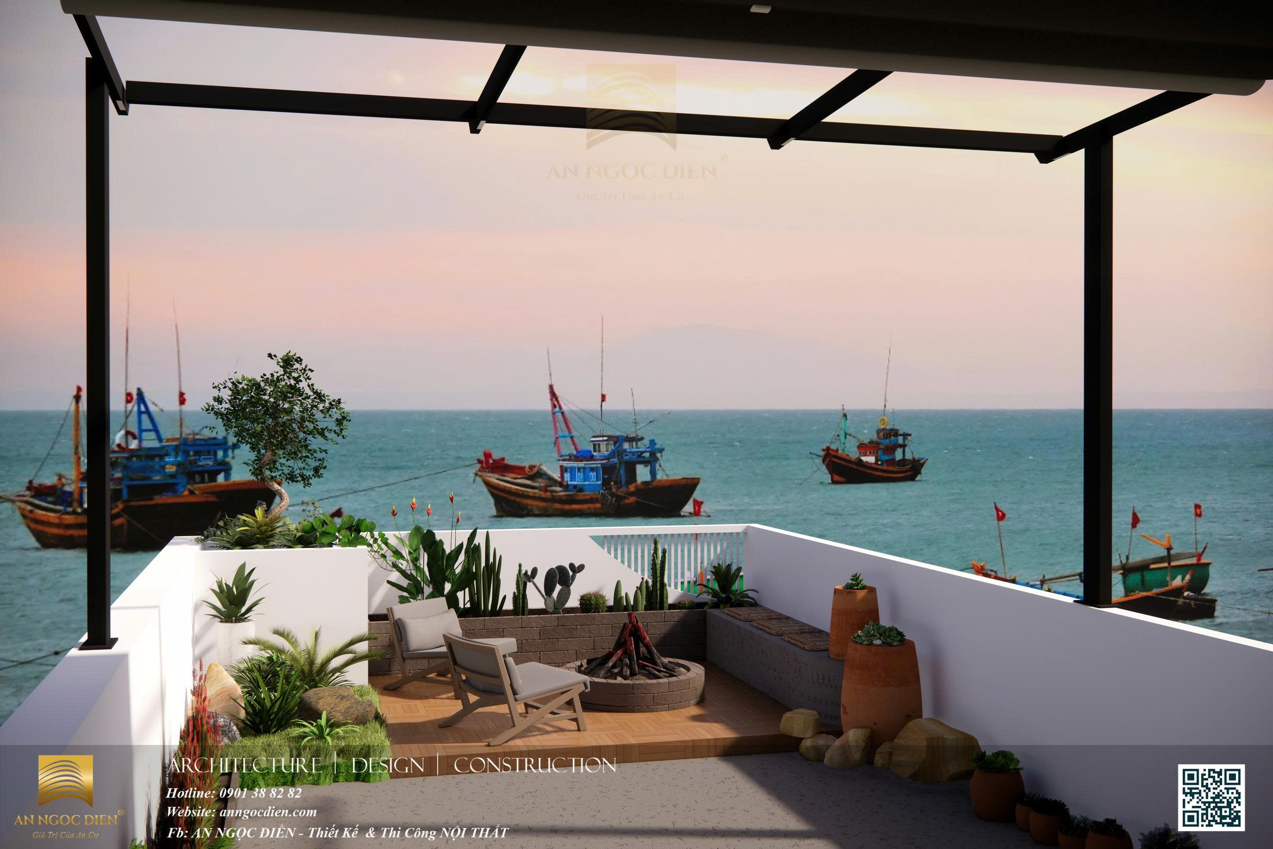 Nhà Phố View Biển Khánh Hòa – Giải Pháp Thiết Kế Nội Thất Mở Đón Gió Và Ánh Sáng