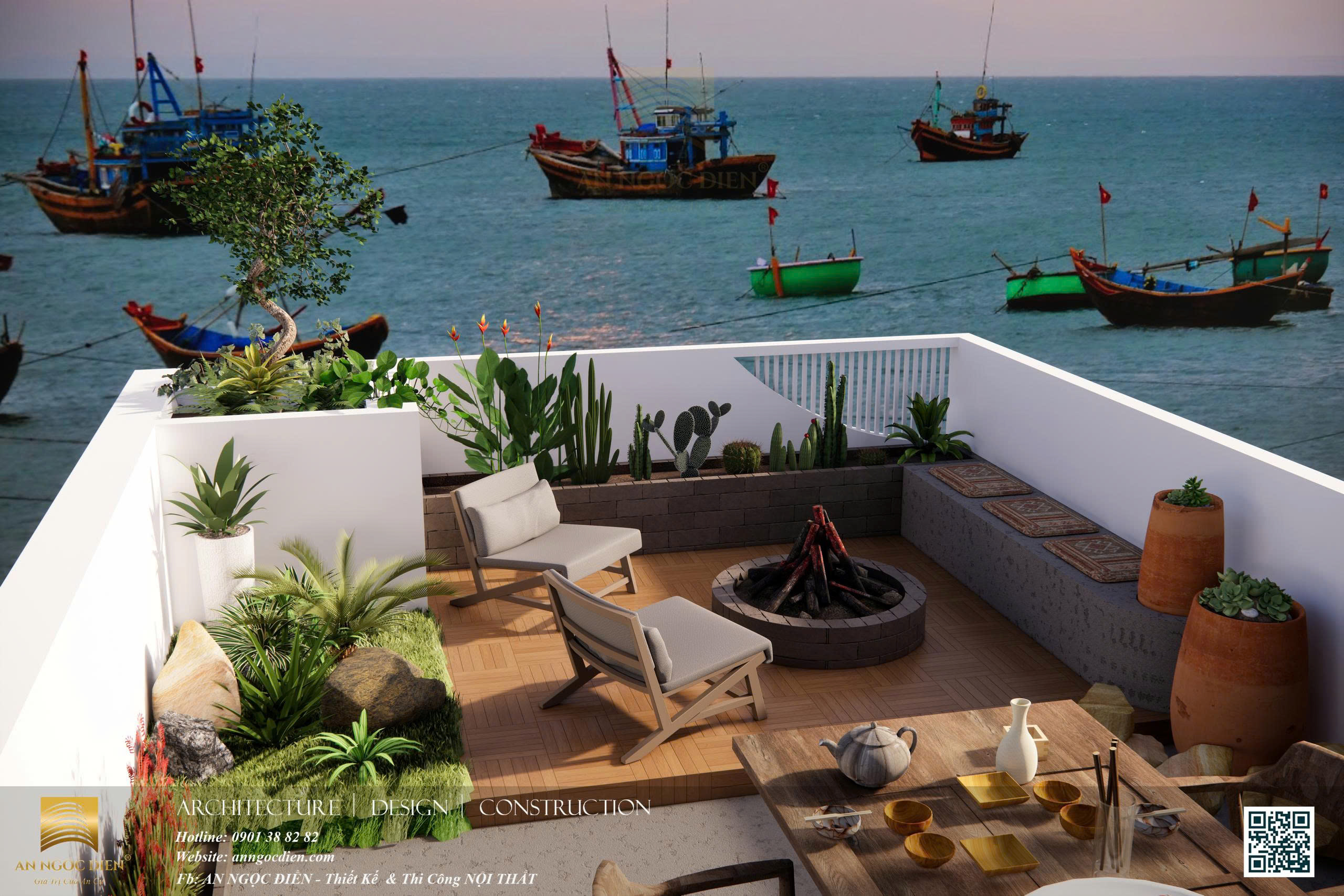 Nhà Phố View Biển Khánh Hòa – Giải Pháp Thiết Kế Nội Thất Mở Đón Gió Và Ánh Sáng