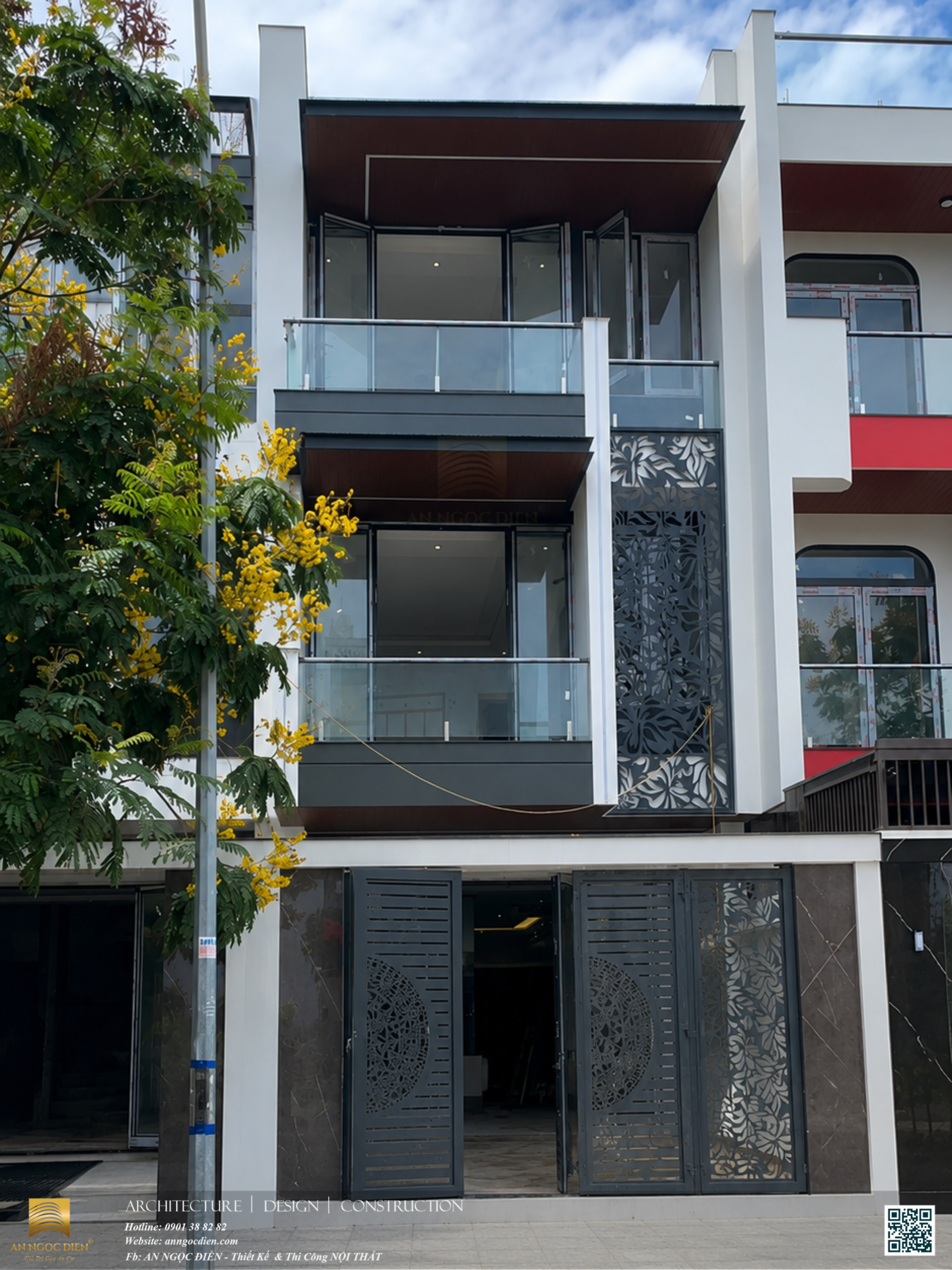 DỰ ÁN THI CÔNG TRỌN GÓI NHÀ PHỐ 3 TẦNG HIỆN ĐẠI KHU ĐÔ THỊ MỸ GIA NHA TRANG