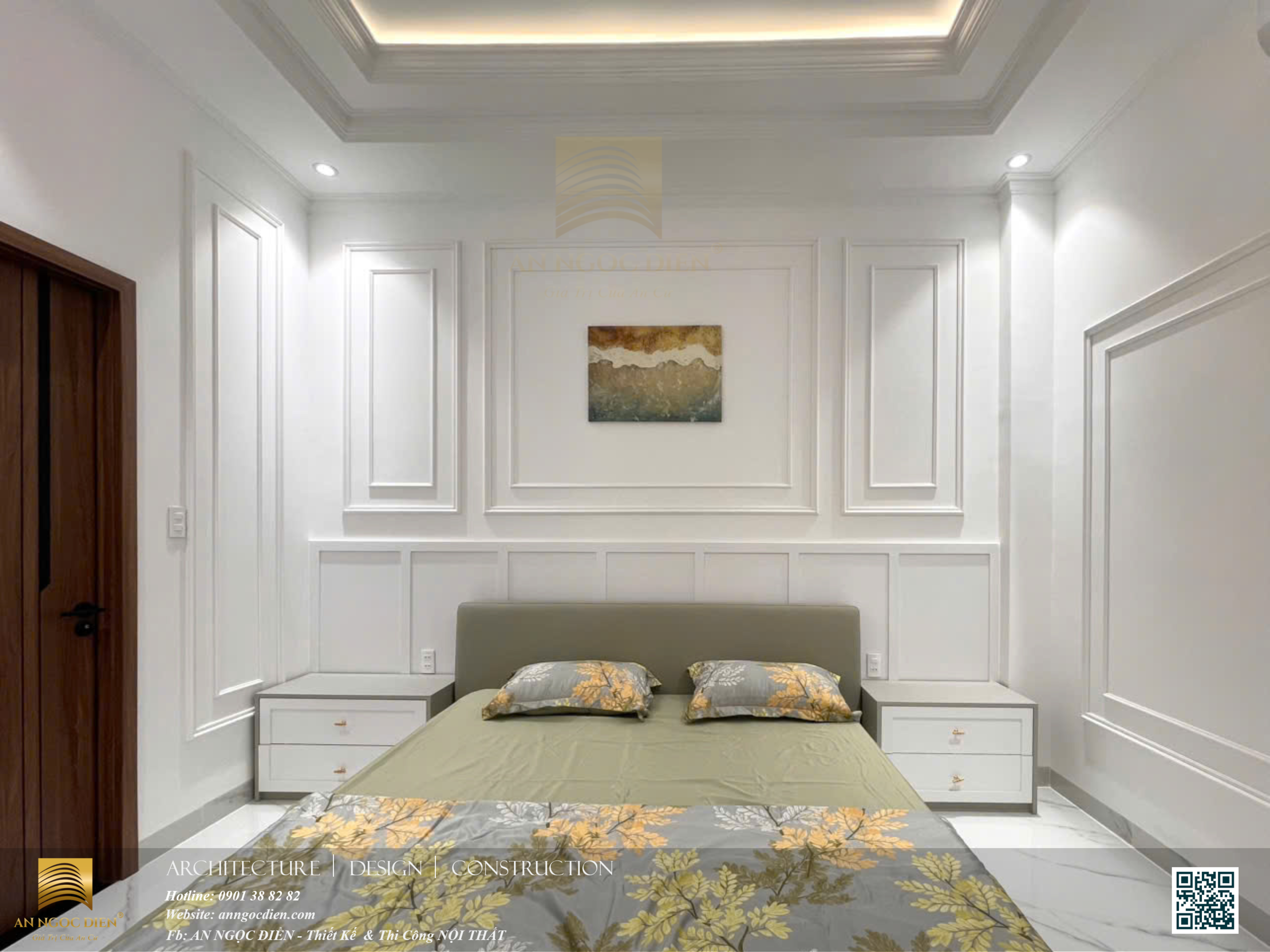 AN NGỌC ĐIỀNGIÁ TRỊ CỦA AN CƯ  "Ưu tiên việc giúp đỡ khách hàng đạt được ước mơ, và quan tâm hơn tới việc phục vụ hết mình chứ không phải sự hài lòng." ------------------------------------------------------------------------ CÔNG TY TNHH DỊCH VỤ ĐẦU TƯ AN NGỌC ĐIỀN Trụ sở chính: C-10 Tầng 014 Block C, Khu cao ốc văn phòng và Căn hộ Luxcity, 528 Huỳnh Tấn Phát, Phường Tân Thuận, Thành phố Hồ Chí Minh. Văn phòng Phan Rang: Số 40, Đường Lê Anh Xuân, Phường Phan Rang, Tỉnh Khánh Hoà. Showroom Phan Rang: Số 29, Đường Cao Bá Quát, Phường Phan Rang, Tỉnh Khánh Hoà. Xưởng sản xuất: Đường Phan Đăng Lưu, Khu Phố 2, Phường Bảo An, Tỉnh Khánh Hoà. Văn phòng Ninh Sơn: 390 Đường Lê Duẩn, Xã Ninh Sơn, Tỉnh Khánh Hoà. Email: info@anngocdien.com XU HƯỚNG PHÒNG NGỦ NHÀ PHỐ TẠI NHA TRANG NĂM 2026 – TỐI GIẢN, TIỆN NGHI VÀ ĐẬM CHẤT SỐNG